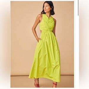 NWT Hunter Bell Kathleen Lime Dress 🍋‍🟩 size 6